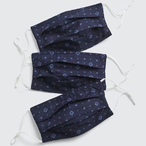 🎁 GAP Adult Face Mask 3-Pack, Brand New, Navy Diamond